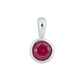 Ruby White Gold Birthstone Charm