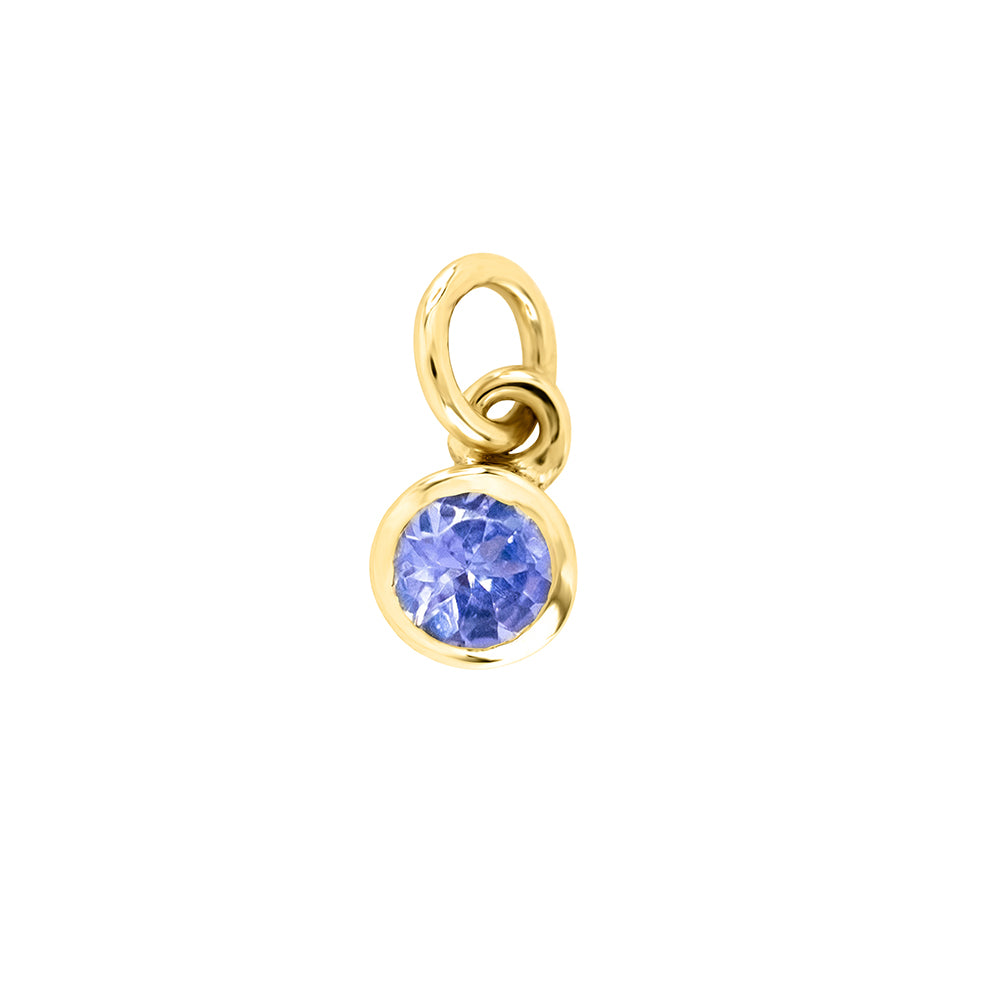 9ct gold tanzanite birthstone charm