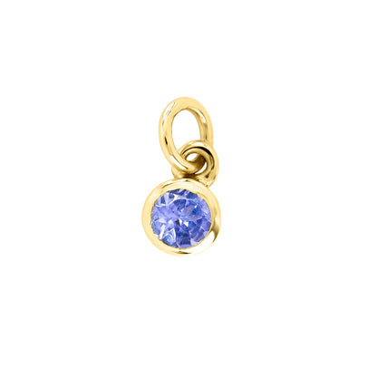9ct gold tanzanite birthstone charm