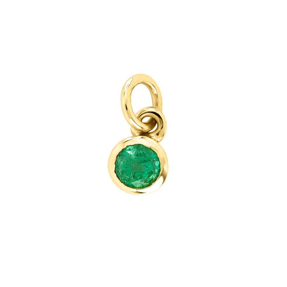 9ct gold emerald birthstone charm
