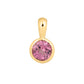 9ct Gold Pink Tourmaline Birthstone Charm