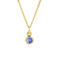 Gold Tanzanite Birthstone Charm Pendant