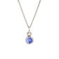 White Gold Tanzanite Birthstone Charm Pendant