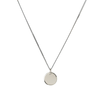 Stirling Silver 10mm disc pendant